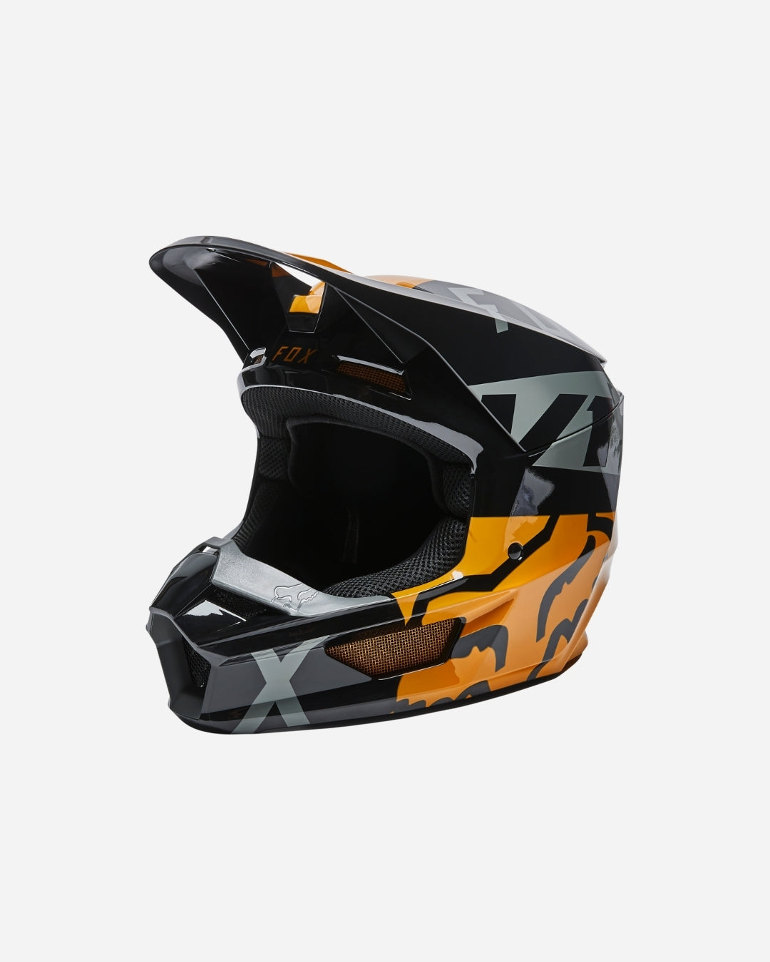 Casque enfant Fox Racing V1 Skew - Noir/Or
