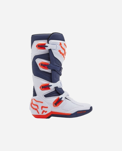 Fox Racing Comp Boots - White/Navy Blue