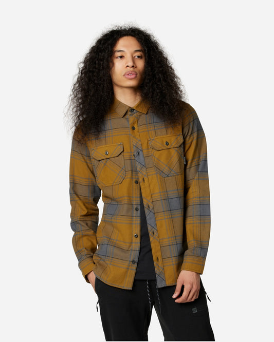 Chemise en flanelle Fox Racing Traildust - Gris/Brun Caramel