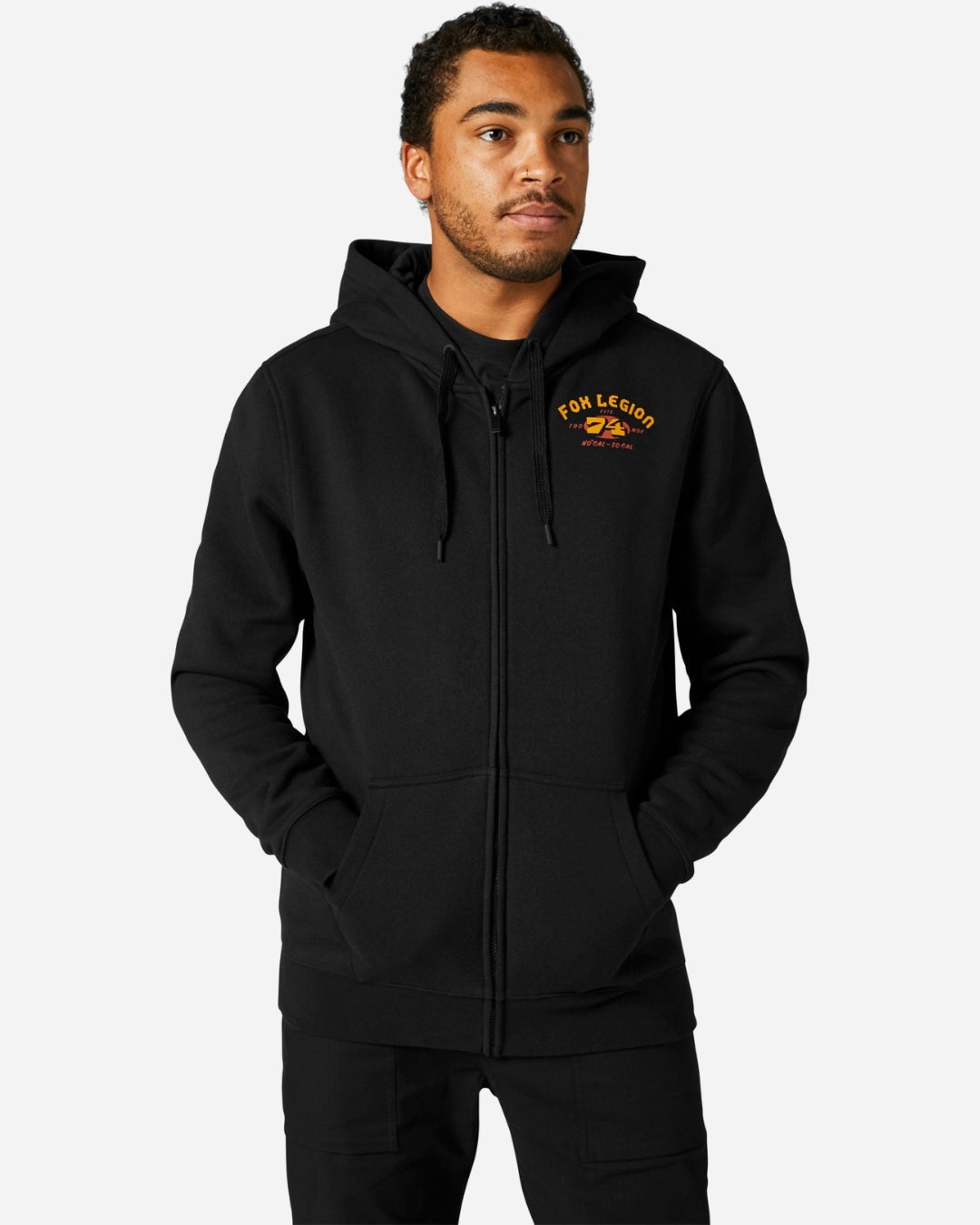 Sweat à capuche zippé Fox Racing At Bay - Noir