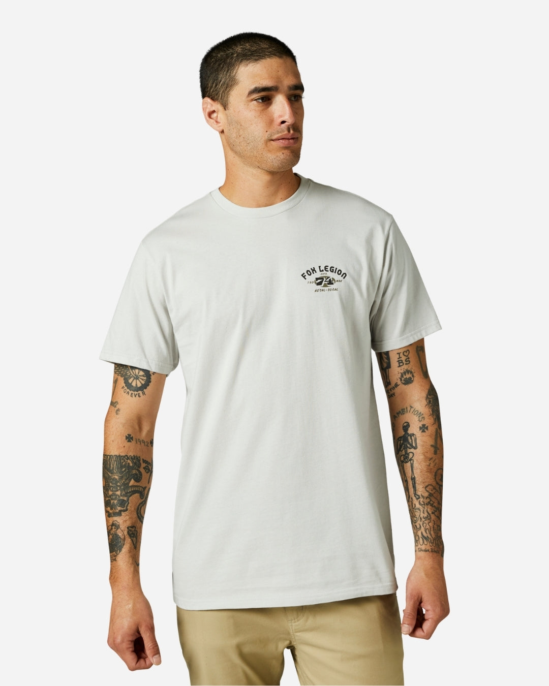 Fox Racing At Bay Kurzarm-T-Shirt – Grau