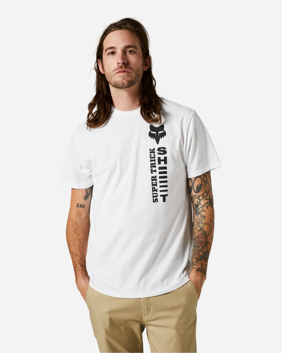 Fox Racing Supr Trik Kurzarm-T-Shirt – Weiß