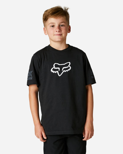 T-shirt Jeunes Fox Racing Karrera manches courtes - Noir/Blanc
