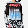 Shift Racing White Label Flame Jersey - Grey/Pink