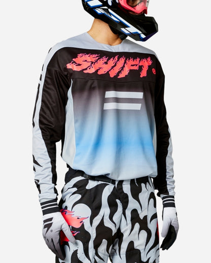 Shift Racing White Label Flame Jersey – Grau/Pink