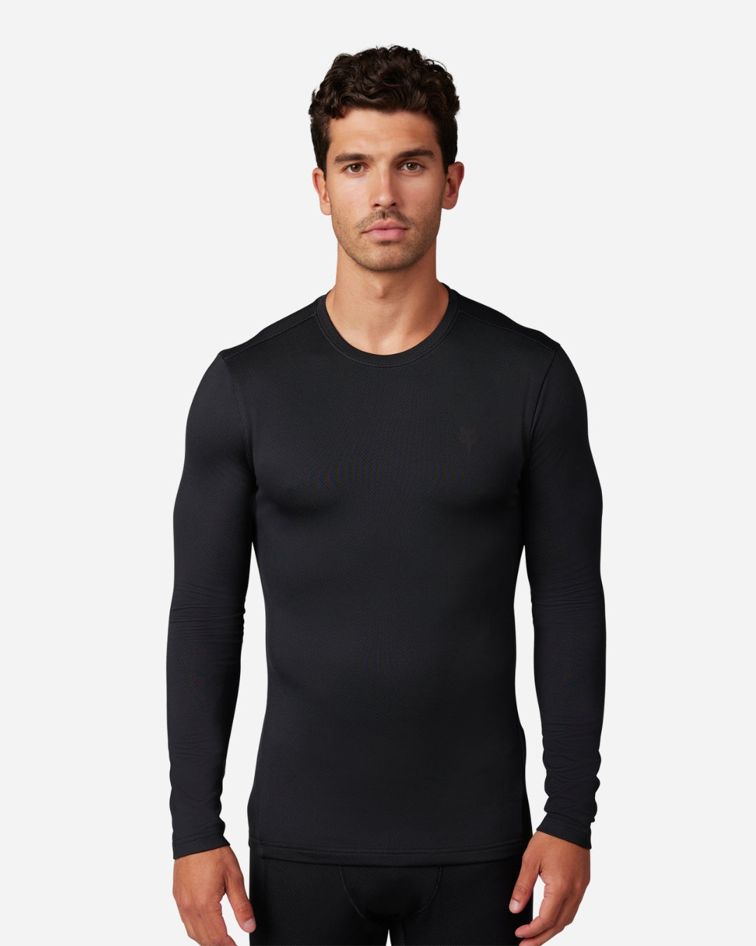 T-shirt Fox Racing Tecbase Fire Manches Longues - Noir