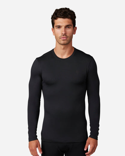 T-shirt Fox Racing Tecbase Fire Manches Longues - Noir