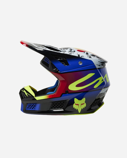 Casque Fox Racing V3 RS Dkay - Bleu/Rouge