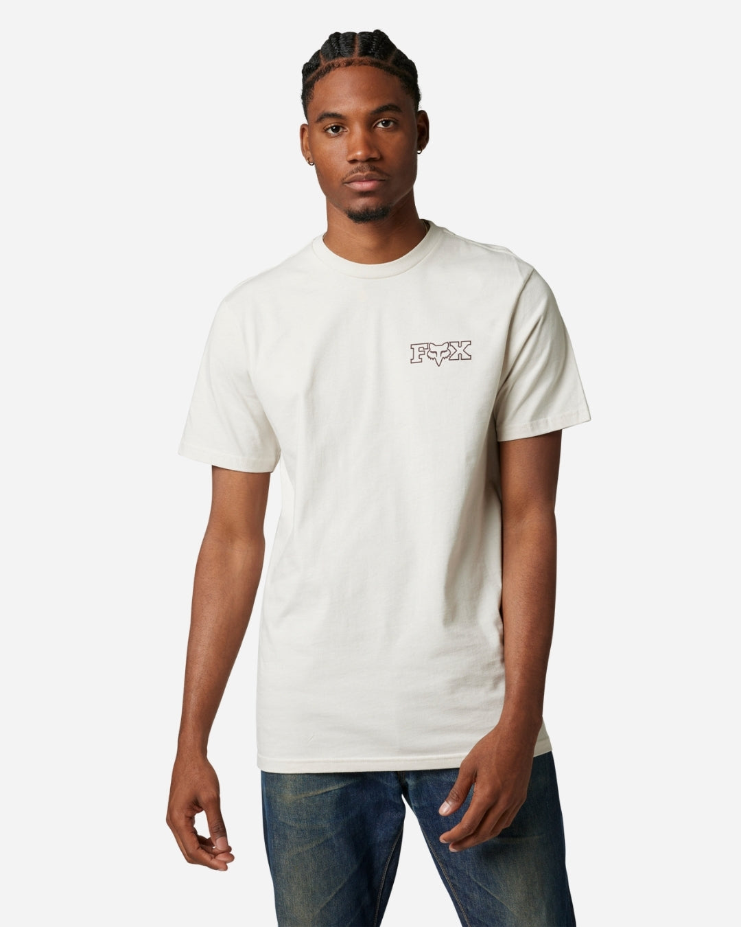 T-shirt Fox Racing Out And About manches courtes - Blanc vintage