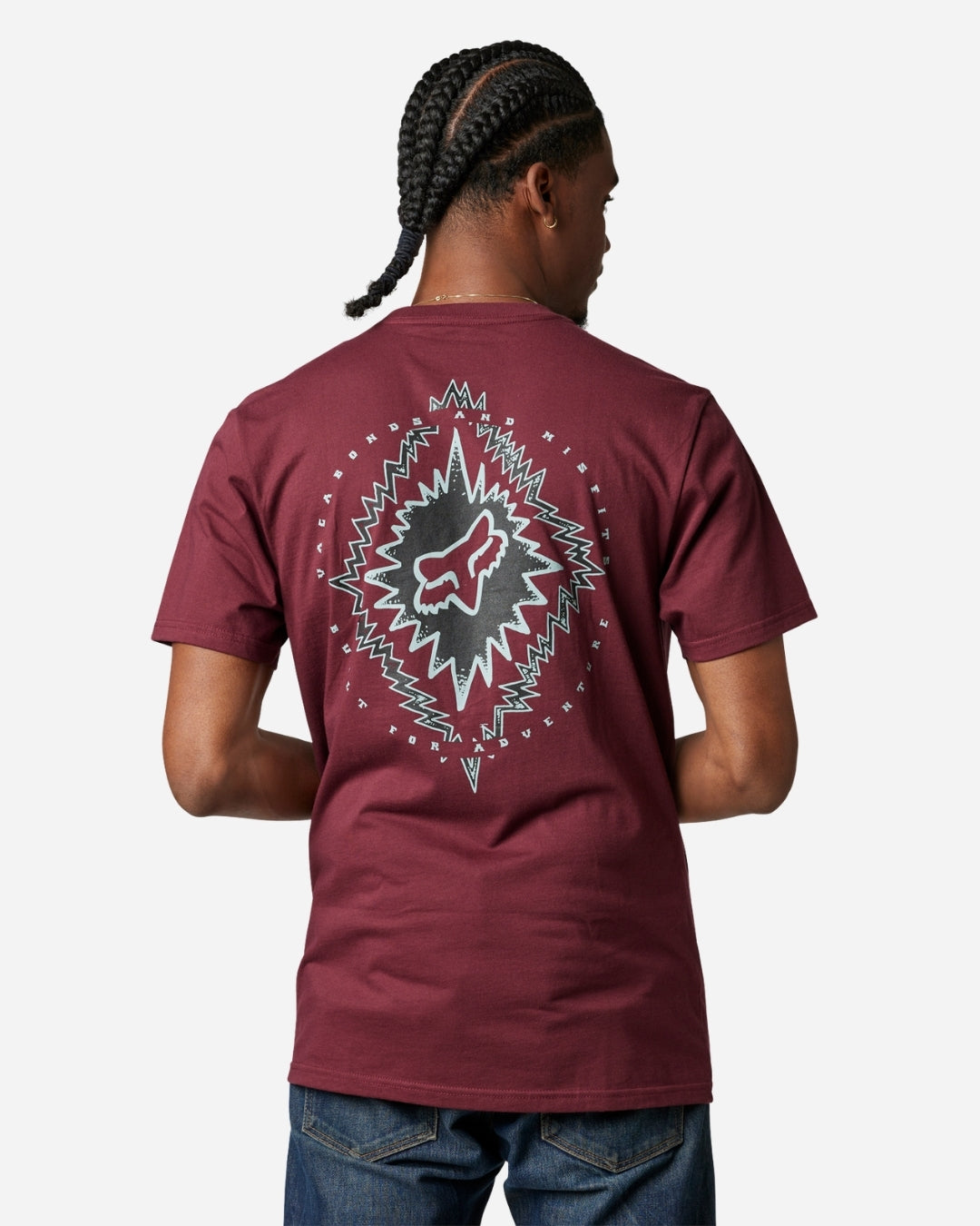 Fox Racing Still In Kurzarm-T-Shirt – Dunkelbraun