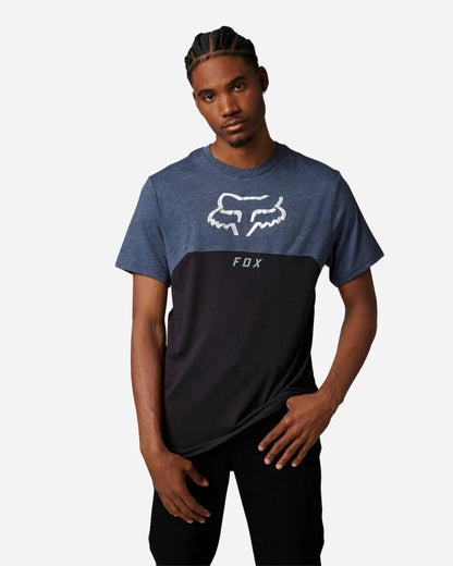 Fox Racing Ryaktr Kurzarm-T-Shirt – Tiefmeliertes Kobaltblau
