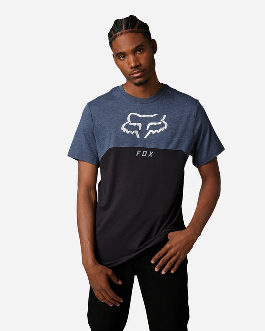 Fox Racing Ryaktr Kurzarm-T-Shirt – Tiefmeliertes Kobaltblau
