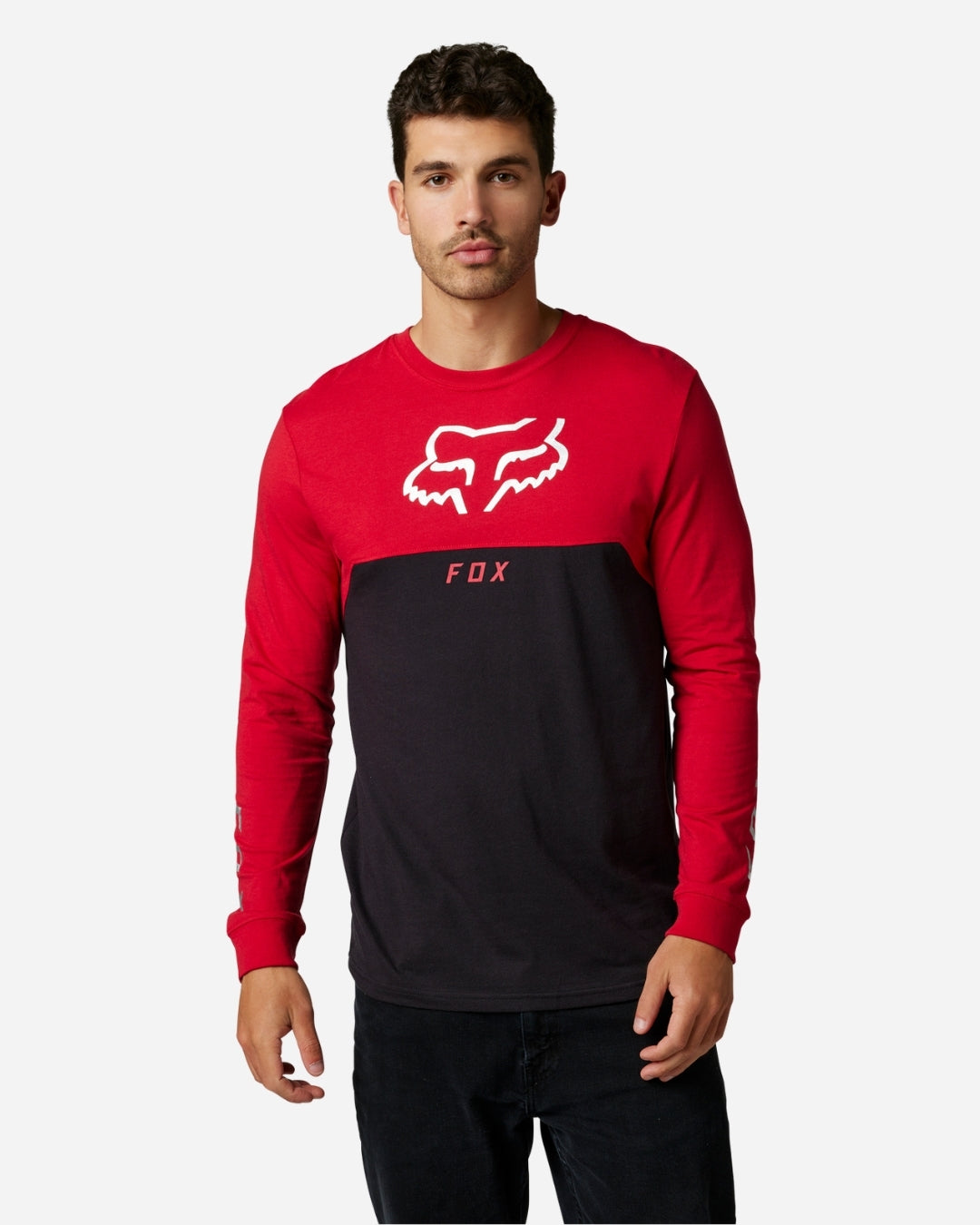 T-shirt Fox Racing Ryaktr manches longues - Rouge fluo