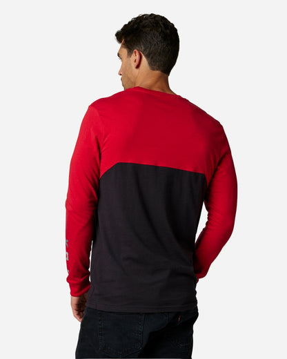 T-shirt Fox Racing Ryaktr manches longues - Rouge fluo