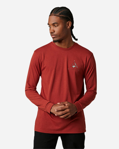 Fox Racing Finisher long-sleeved technical T-shirt - Copper Red