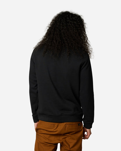 DWR Fox Racing Base Over Rundhals-Sweatshirt – Schwarz