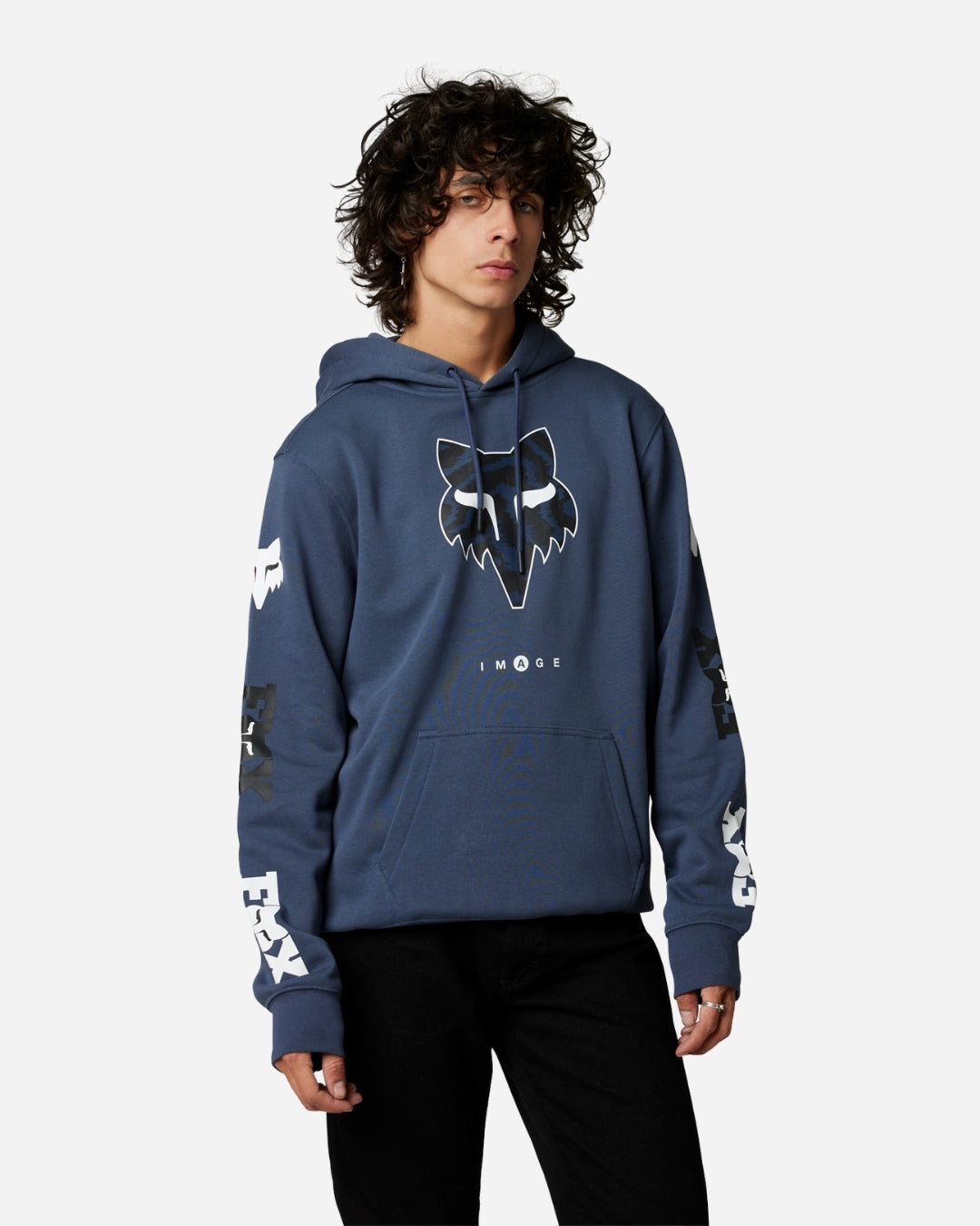 Sweat à Capuche Fox Racing Nuklr Head - Cobalt Foncé