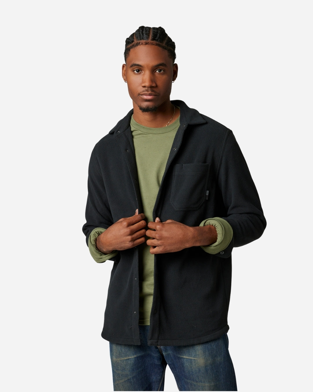 Chemise polaire tissée Fox Racing High Desert manches longues - Noir