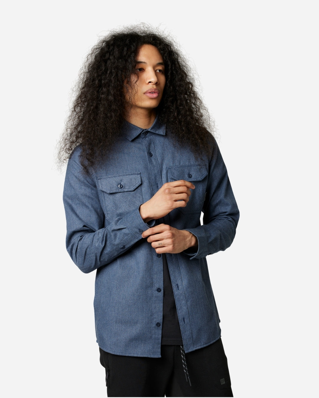 Chemise en flanelle Fox Racing Assembly Line - Marine chiné