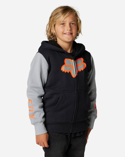 Sweat à capuche zippé Sherpa Enfant Fox Racing Leed - Noir