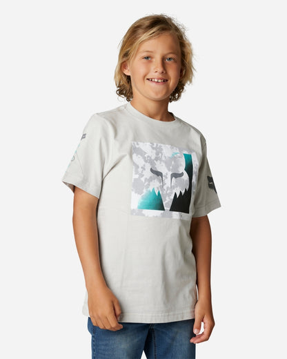 Kinder Kurzarm T-Shirt Fox Racing Detonate - Hellgrau