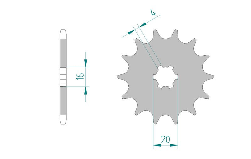 Pignon AFAM 30200 - 12 dents