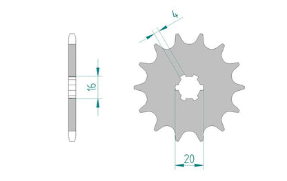 Pignon AFAM 30200 - 12 dents