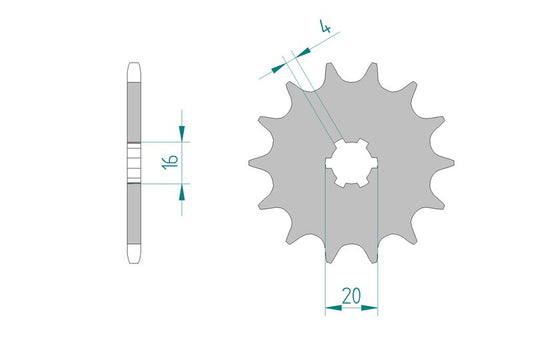 Pignon AFAM 30200 - 12 dents