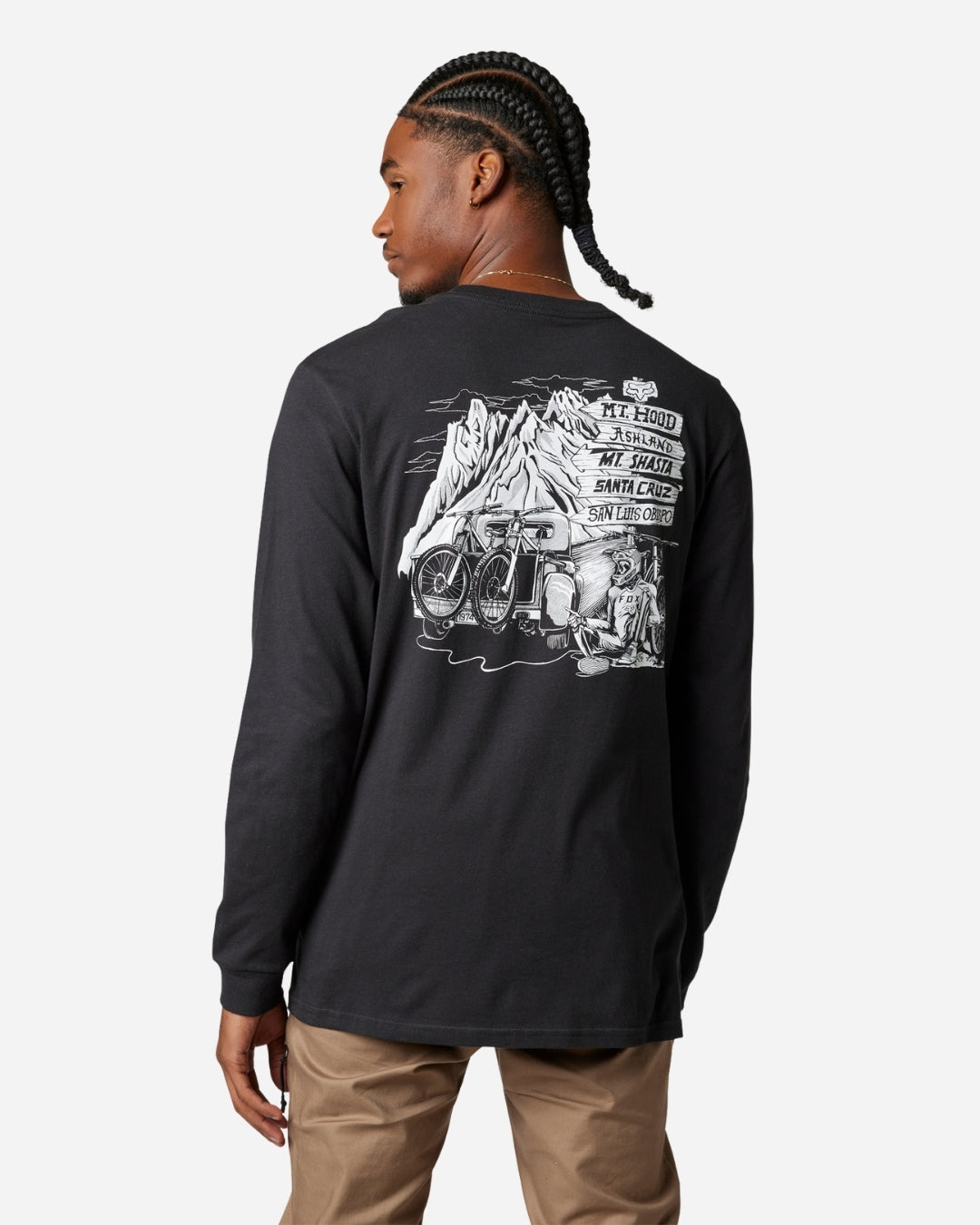 T-shirt Fox Racing Net New manches longues - Noir