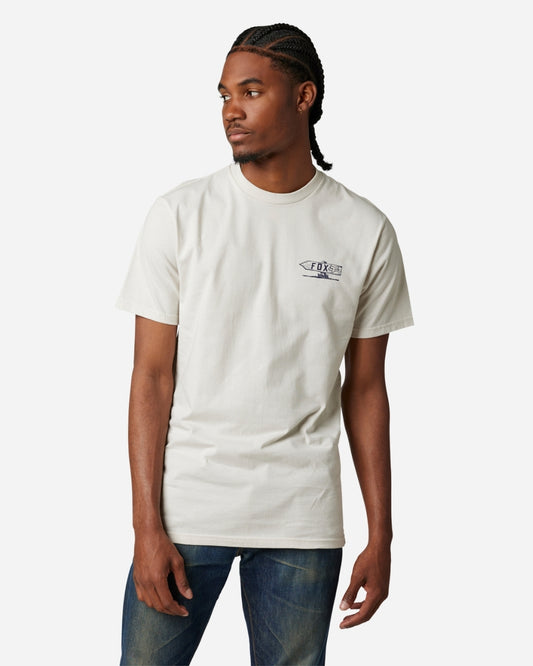 Fox Racing Net Neues Kurzarm-T-Shirt – Vintage Weiß