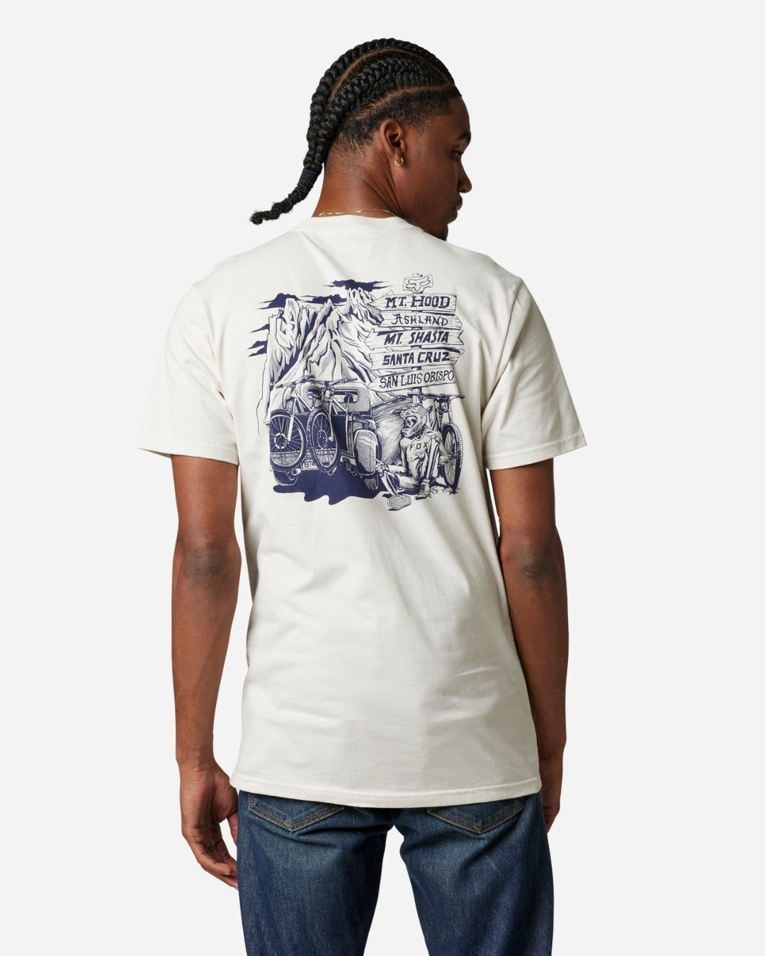 T-shirt Fox Racing Net New manches courtes - Blanc vintage