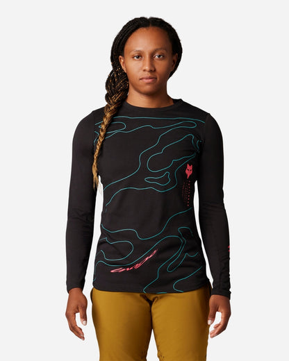 Maillot manches longues femme Fox Racing Ranger Mid - Lunar Black