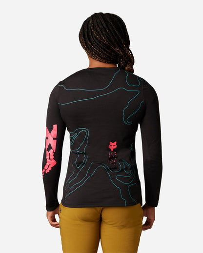 Maillot manches longues femme Fox Racing Ranger Mid - Lunar Black