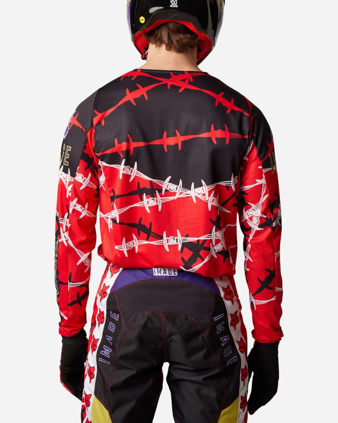 Maglia Fox Racing 180 Barbed Wire SE - Rosso Fluo