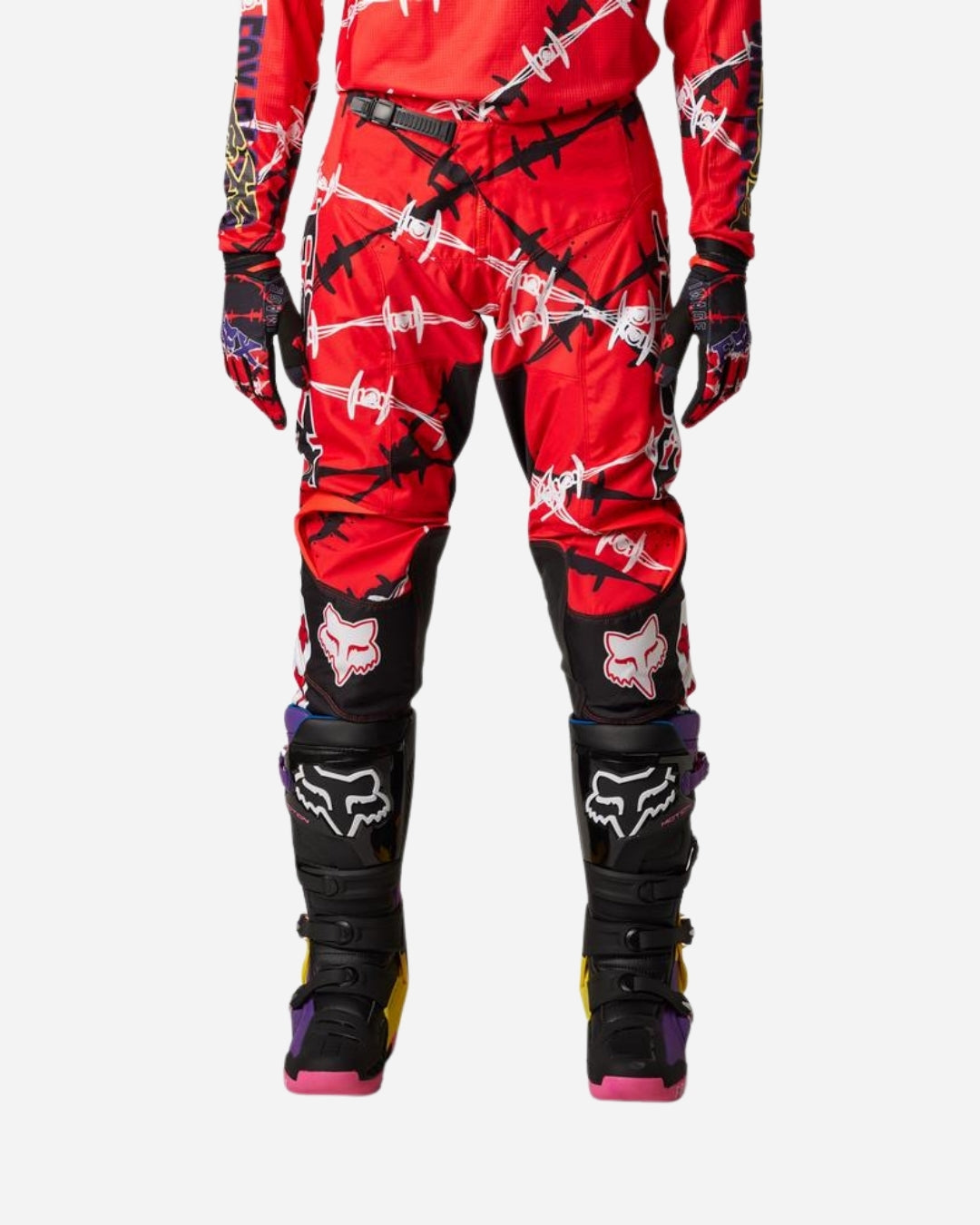 Pantalon Fox Racing 180 Barbed Wire Édition Spéciale - Rouge fluo
