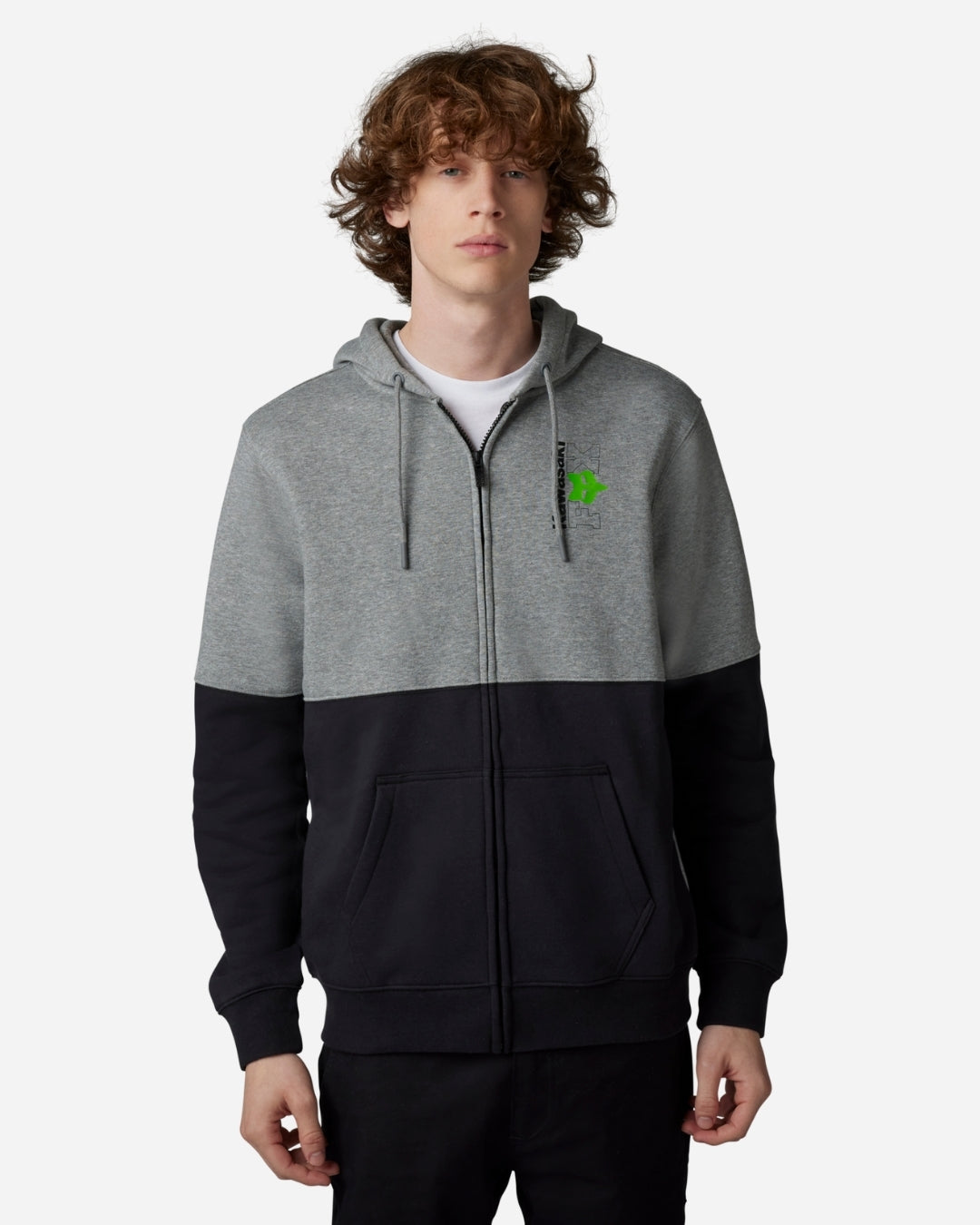 Fox Racing x Kawasaki Zip-Up Hoodie – Heather Grey