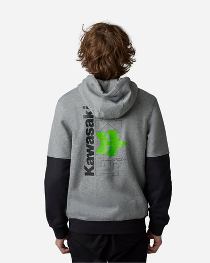 Fox Racing x Kawasaki Zip-Up Hoodie – Heather Grey