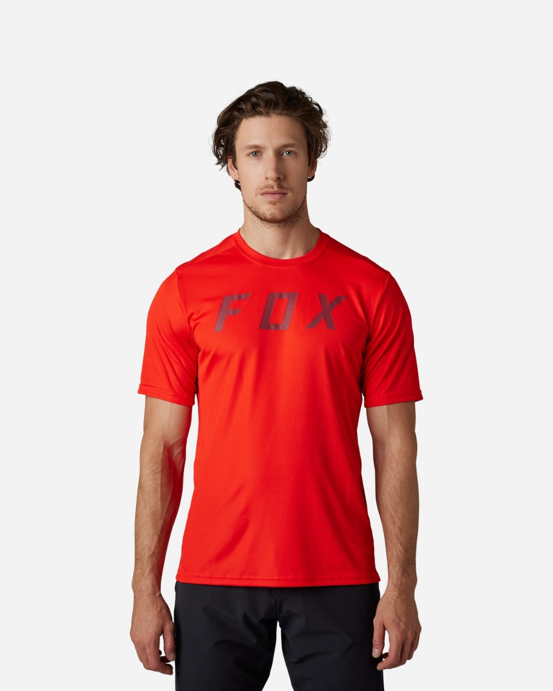 Maglia a maniche corte Fox Racing Ranger Moth Race - Rosso fluorescente