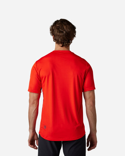 Maglia a maniche corte Fox Racing Ranger Moth Race - Rosso fluorescente