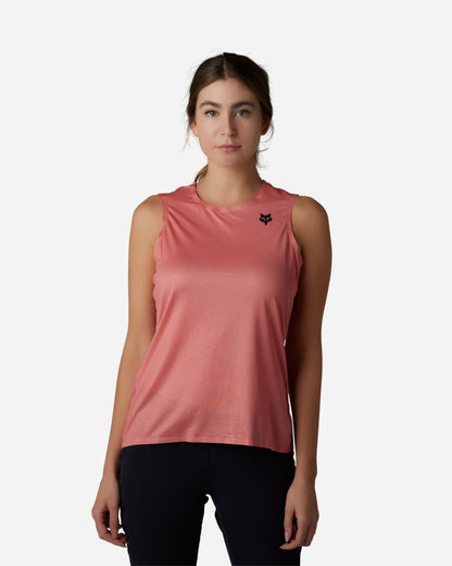 Maillot manches courtes femme Fox Racing Flexair Ascent - Saumon