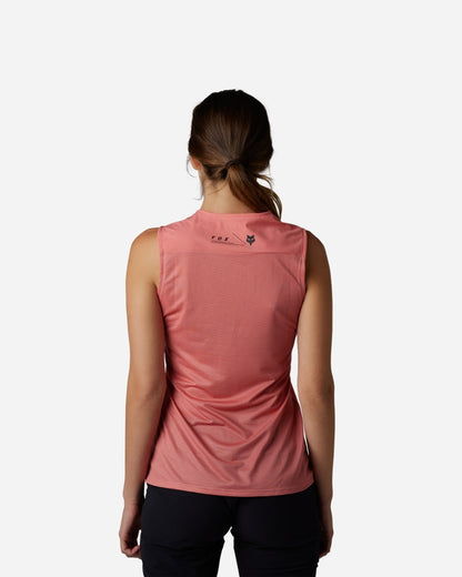 Maillot manches courtes femme Fox Racing Flexair Ascent - Saumon