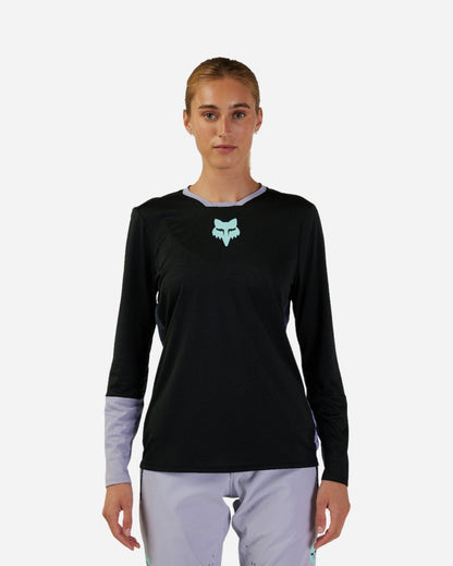 Maillot manches longues femme Fox Racing Defend Race - Noir