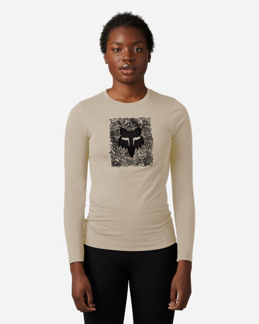 T-shirt technique Fox Racing Auxlry manches longues - Beige