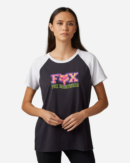 Fox Racing Barb Wire Raglan-T-Shirt – Schwarz