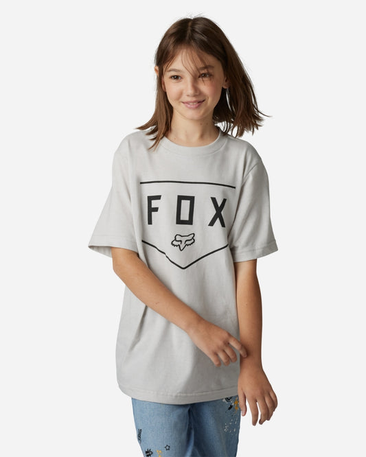 T-shirt Jeunes Fox Racing Shield manches courtes - Gris clair
