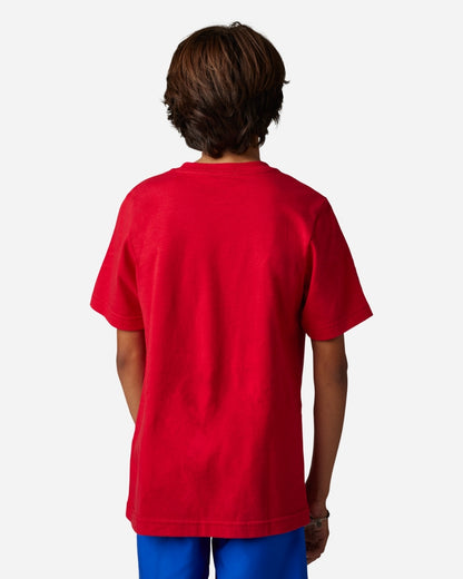 Fox Racing Shield Kurzarm-T-Shirt für Kinder und Jugendliche – Flammenrot