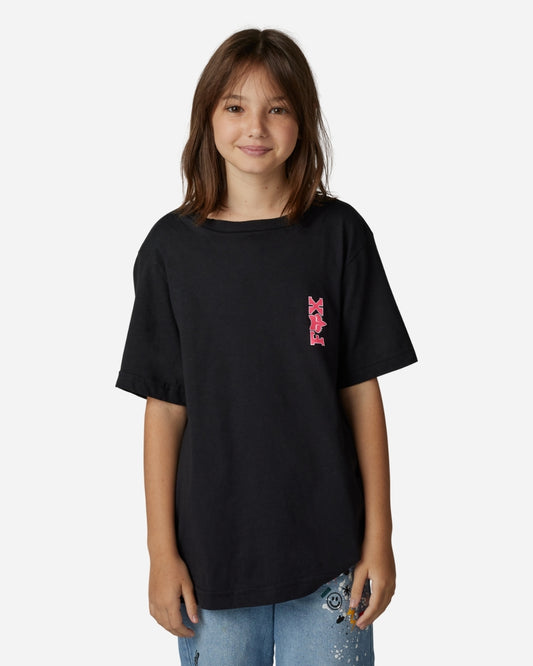 T-shirt Jeunes Fox Racing Barb Wire manches courtes - Noir