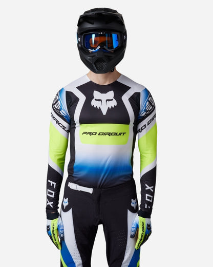Maillot Fox Racing PC Flexair Foyl - Noir/Blanc