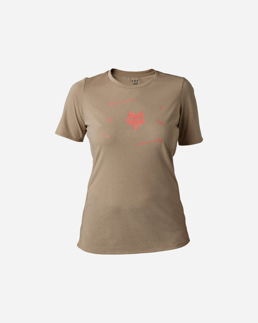 Maillot manches courtes femme Fox Racing Ranger Veni Drirelease - Mocca