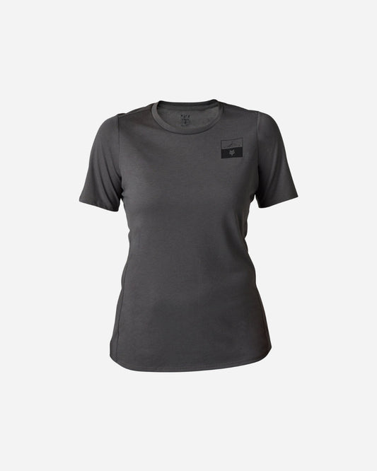 Maillot manches courtes femme Fox Racing Ranger Fract Drirelease - Pewter